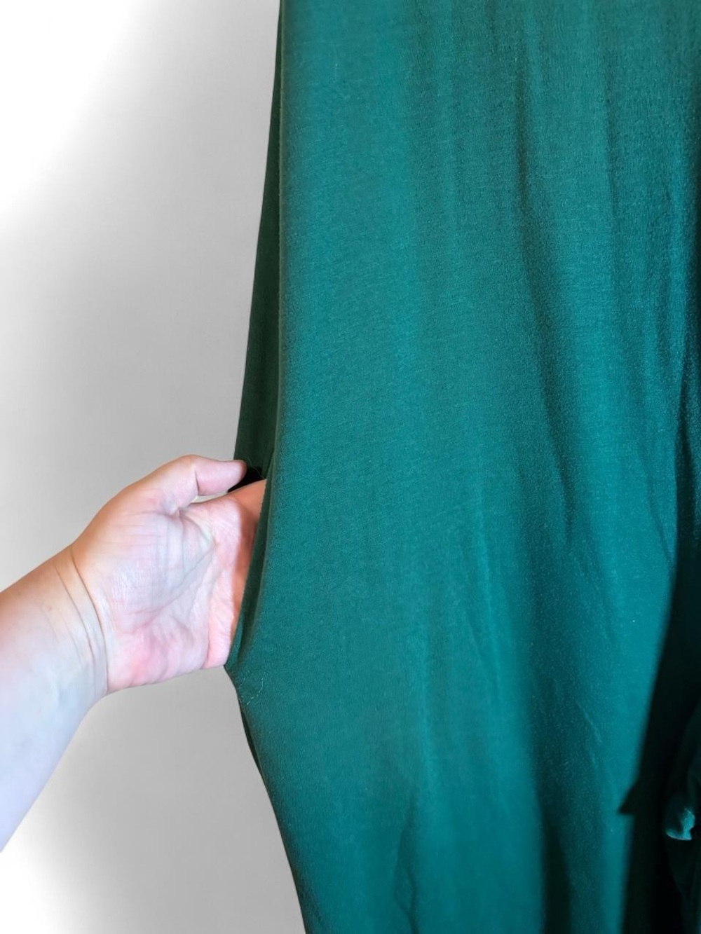 Emerald Green Knit Jumpsuit, XL - Picture 4 of 6